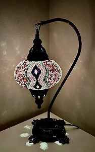Настільна лампа Samarkand Lights Mosaic Floor Lamp L Oriental Turkish Moroccan Purple - Фото 1