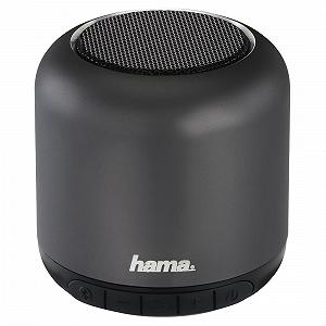 Портативна колонка Hama Bluetooth Акумуляторний (3 Вт, 8 годин відтворення, Швидка зарядка за 2 години, Міні Bluetooth з дальністю 10 м, Портативний, Бездротовий, AUX, Мікрофон, Функція гучного зв'язку) Сірий - Фото 1