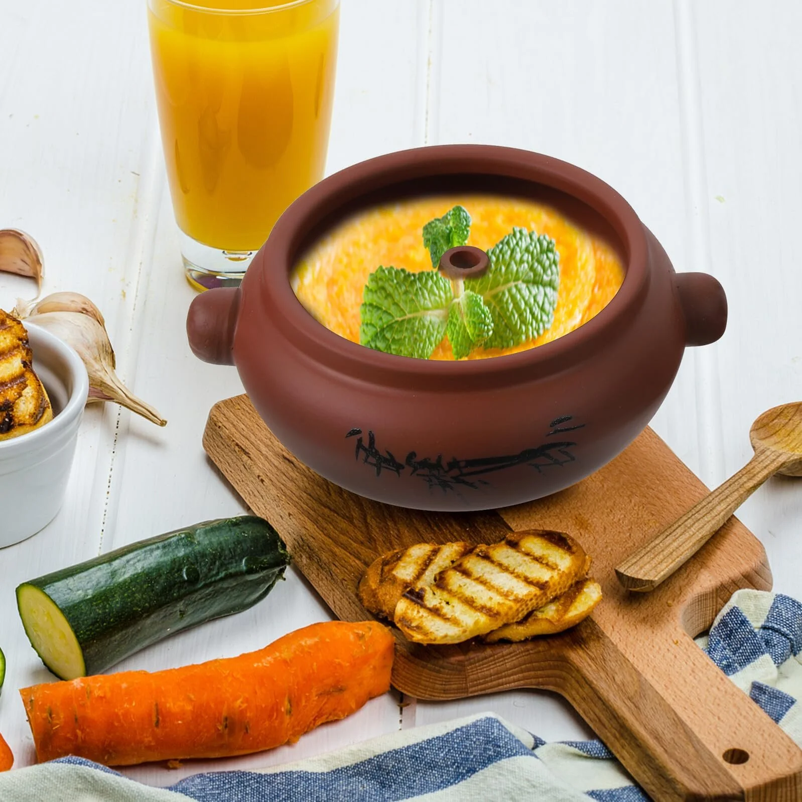 Кастрюля-сотейник VANZACK Керамическая термостойкая для супа и медленного тушения, фото №7 Кастрюля-сотейник VANZACK Керамическая термостойкая для супа и медленного тушения, фото №7