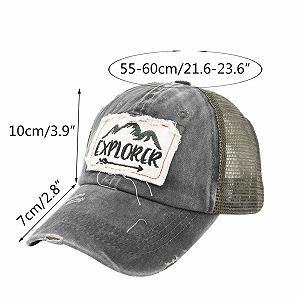 Бейсболка HZMM Дышащая Уличная Тонкая с Вышитыми Буквами Сетчатая Ретро Унисекс Регулируемая synthetic.ua - Фото 1