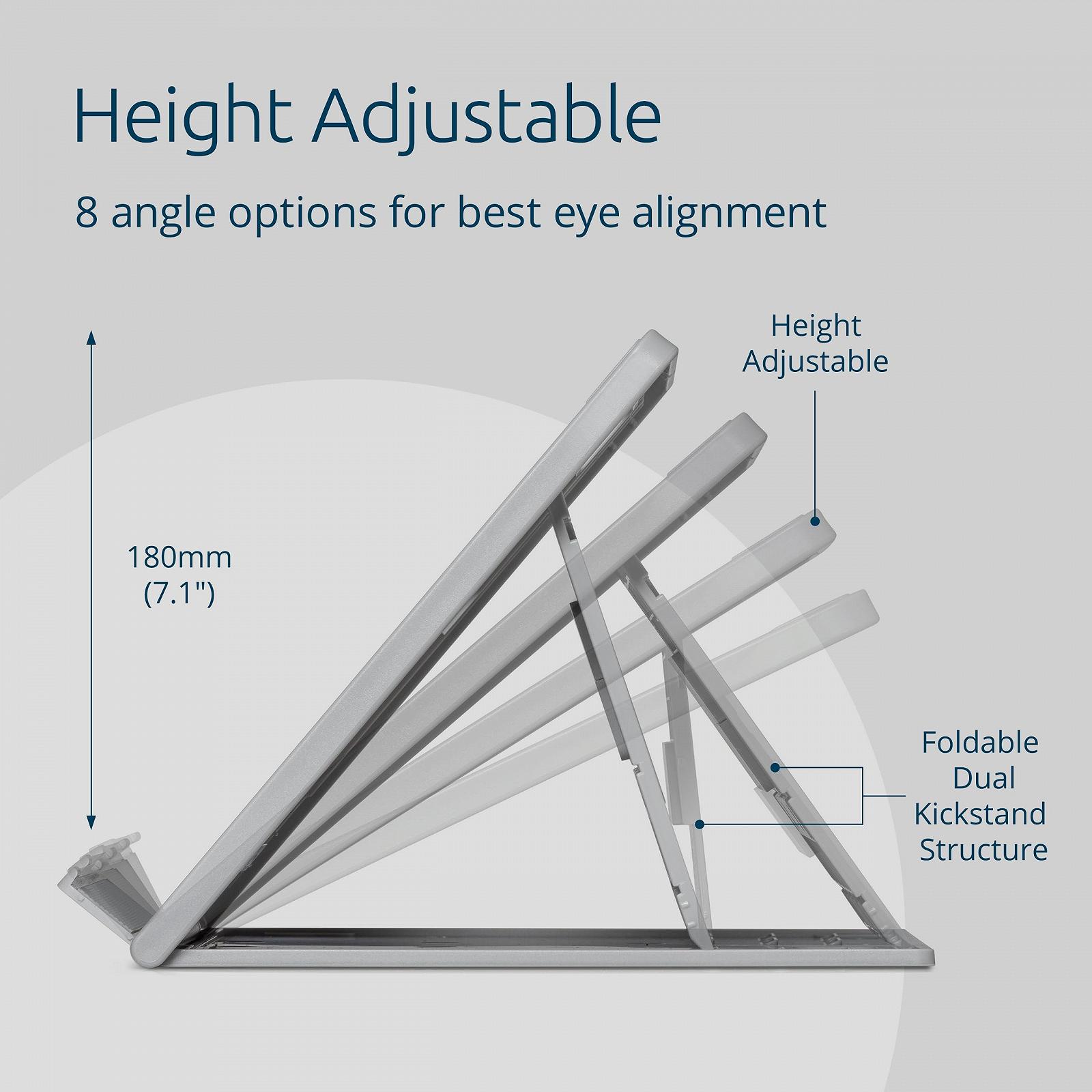 Подставка для ноутбука Kensington SmartFit Easy Riser Go 17 дюймов, регулируемая по высоте и портативная, серый, фото №3