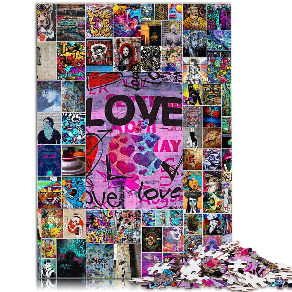 Пазл Graffiti-Kunst 1000 деталей зі 100% переробленого картону 26 x 38 см (10,27 x 14,96 дюйма), фото №1