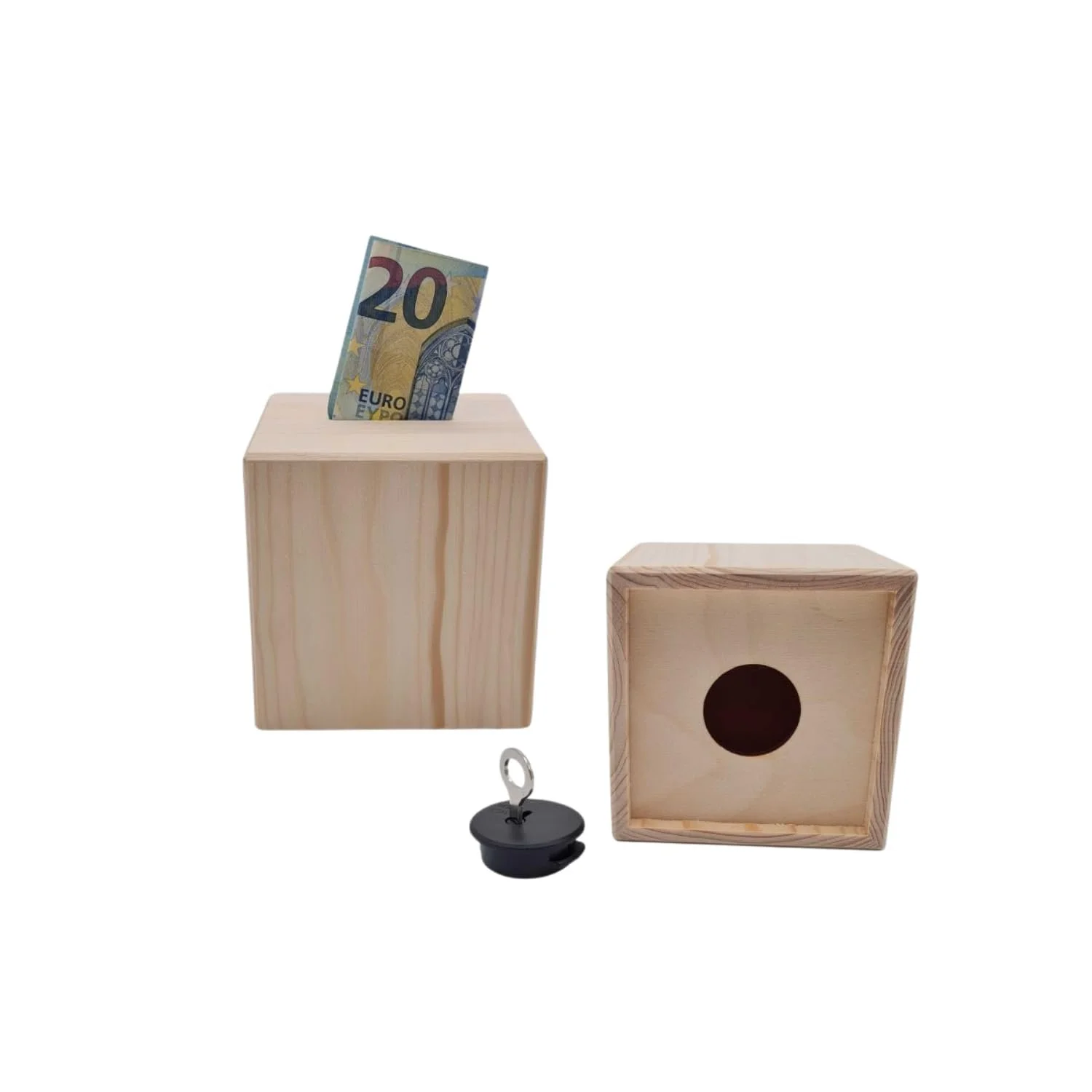 Скарбничка Дерев'яна 10 x 10 x 10 см Набір 3 шт., фото №1