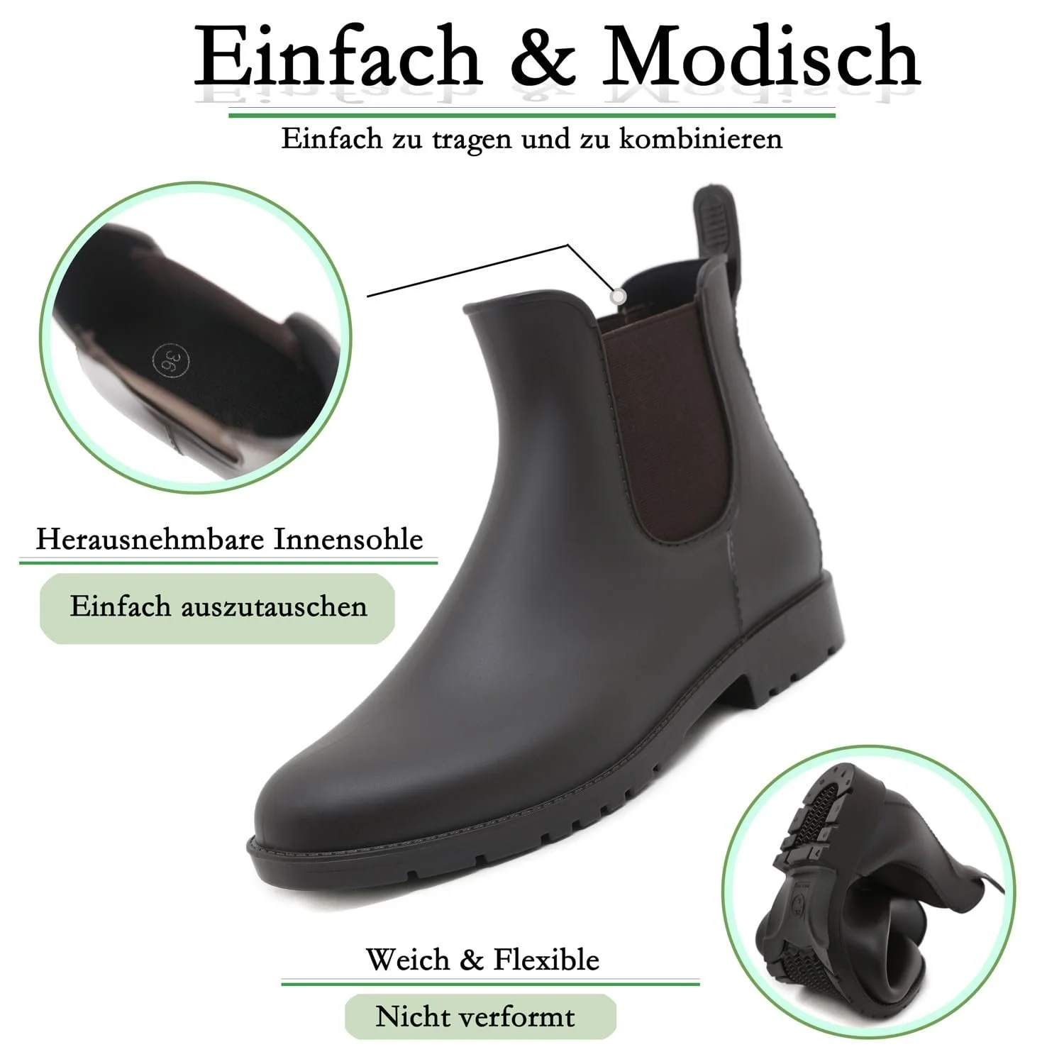 Чоботи гумові Uniuni Водонепроникні з нековзкою підошвою, фото №3