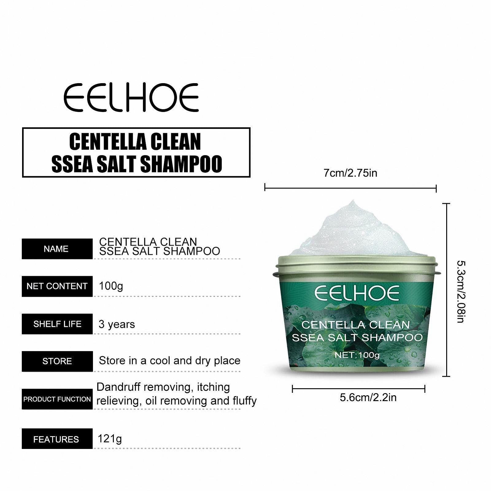 Шампунь Sea Salt Centella Scalp Cleansing Hair Refreshing Oil Control Зелений 100 г, фото №4