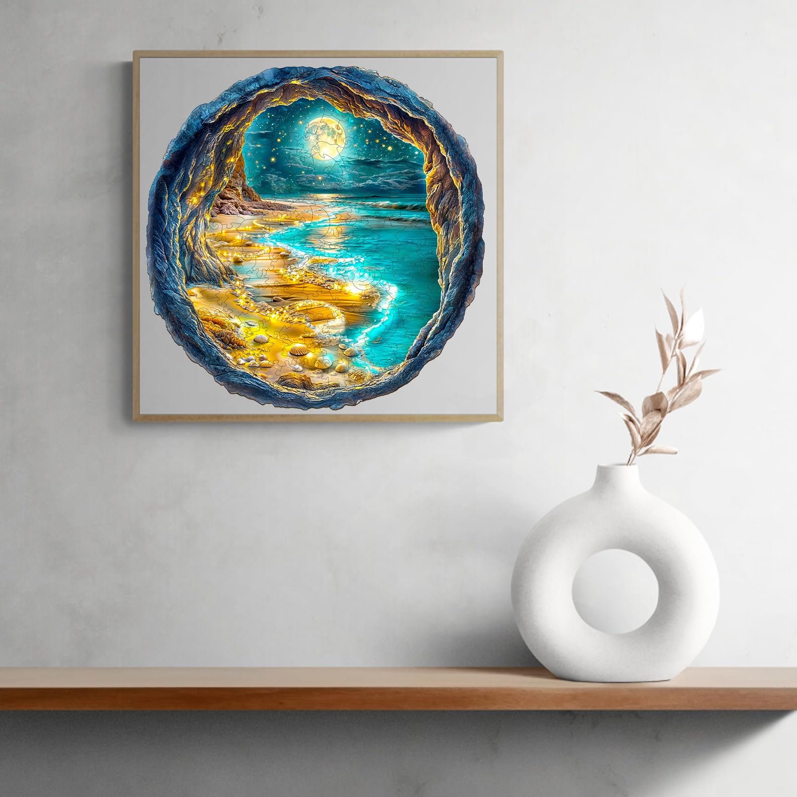 Пазл дерев'яний Moonlight Beach з подарунковою коробкою, 200 елементів, 29 x 28.6 см, фото №7