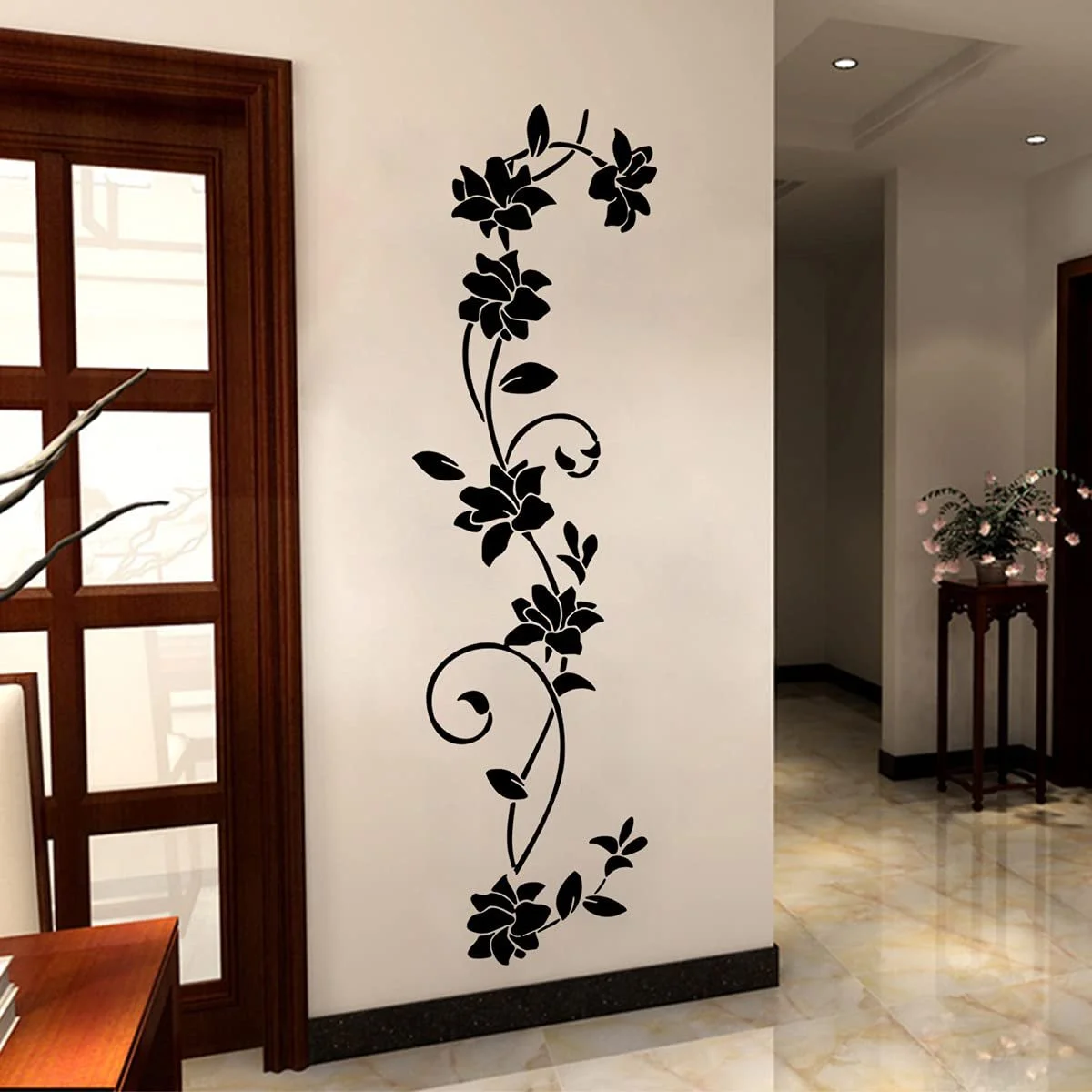 Наклейка для стен COVPAW XXL Flowers Tendril Vine, фото №1