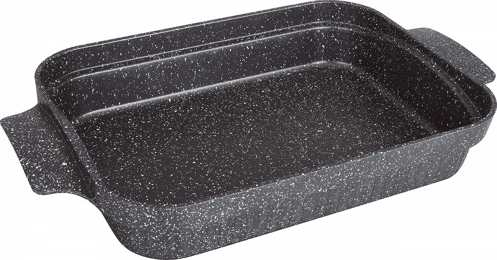 Форма для лазаньї Kamberg 0008058 36 x 27,5 x 7 см алюмінієва з кам'яним покриттям індукційна Чорна, фото №1