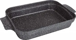 Форма для лазаньї Kamberg 0008058 36 x 27,5 x 7 см алюмінієва з кам'яним покриттям індукційна Чорна - Фото 1