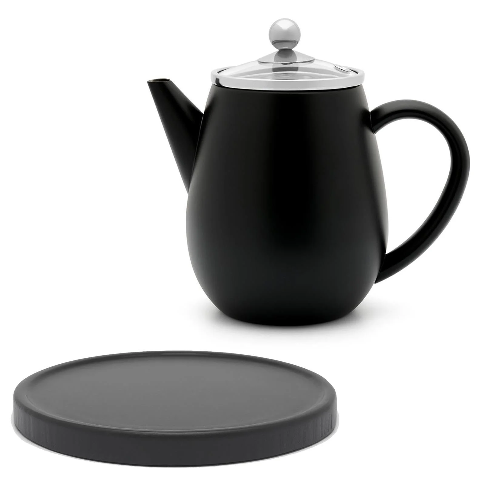 Чайник-заварник Подвійні стінки Mini 0,5 літра Чорний, фото №1