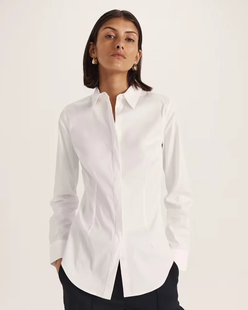 Жіноча сорочка MAVI Long Sleeve Shirt у класичному білому кольорі White - M, фото №1
