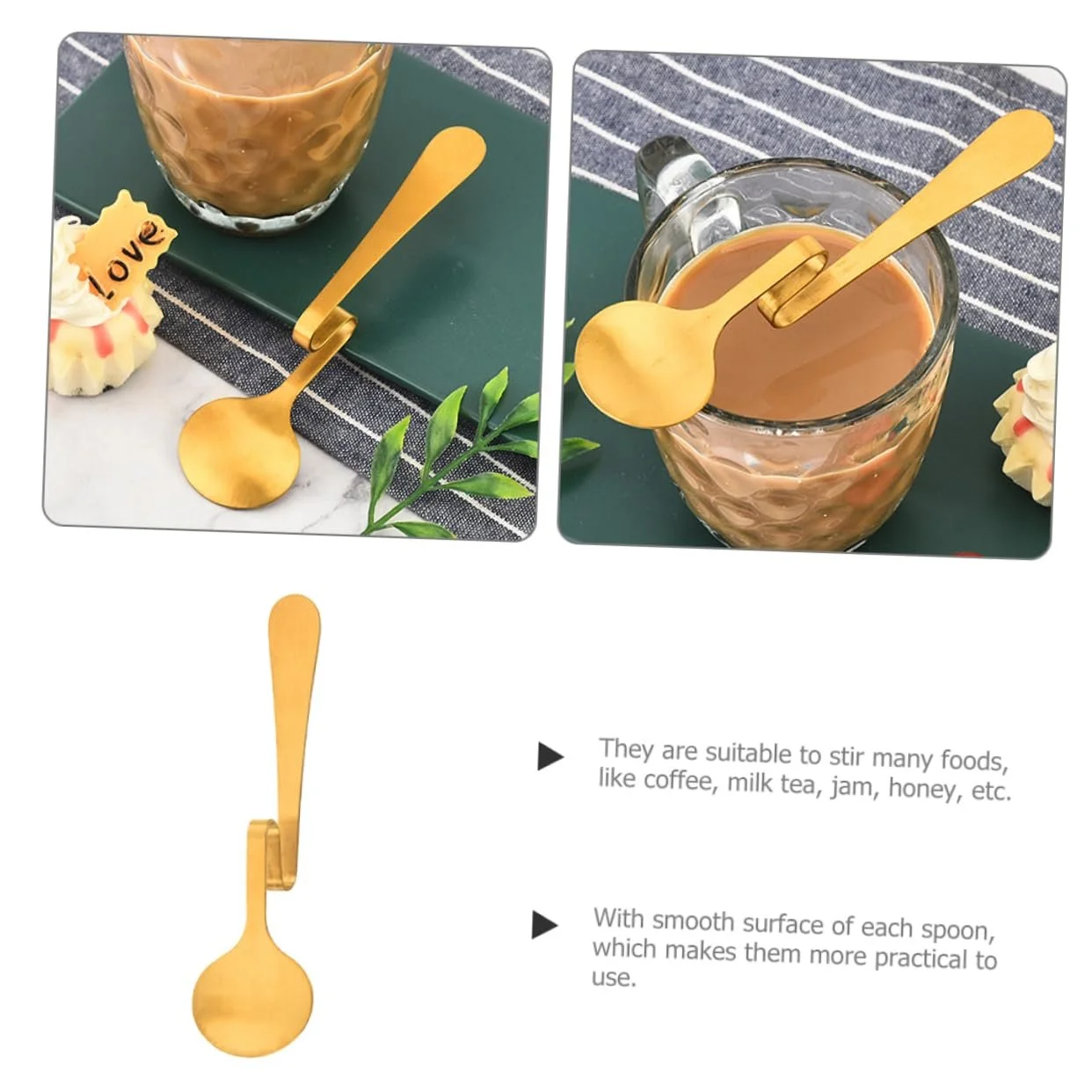 Ложка для напоїв HEMOTON Елегантна з нержавіючої сталі, фото №4