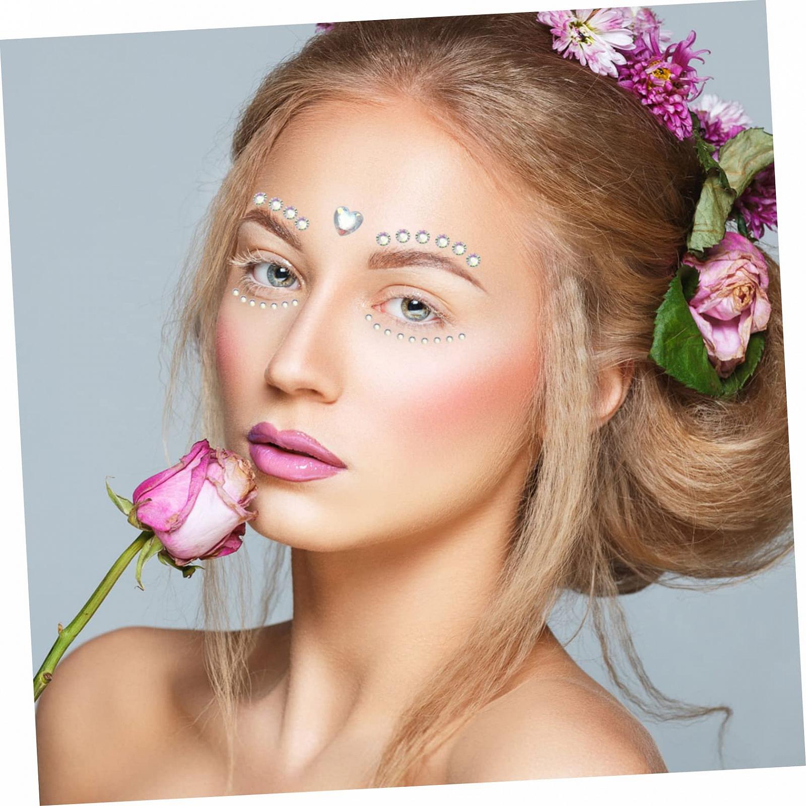 Наклейки Кристалічні Блискітки SEWACC 12 аркушів Акрилові, фото №2