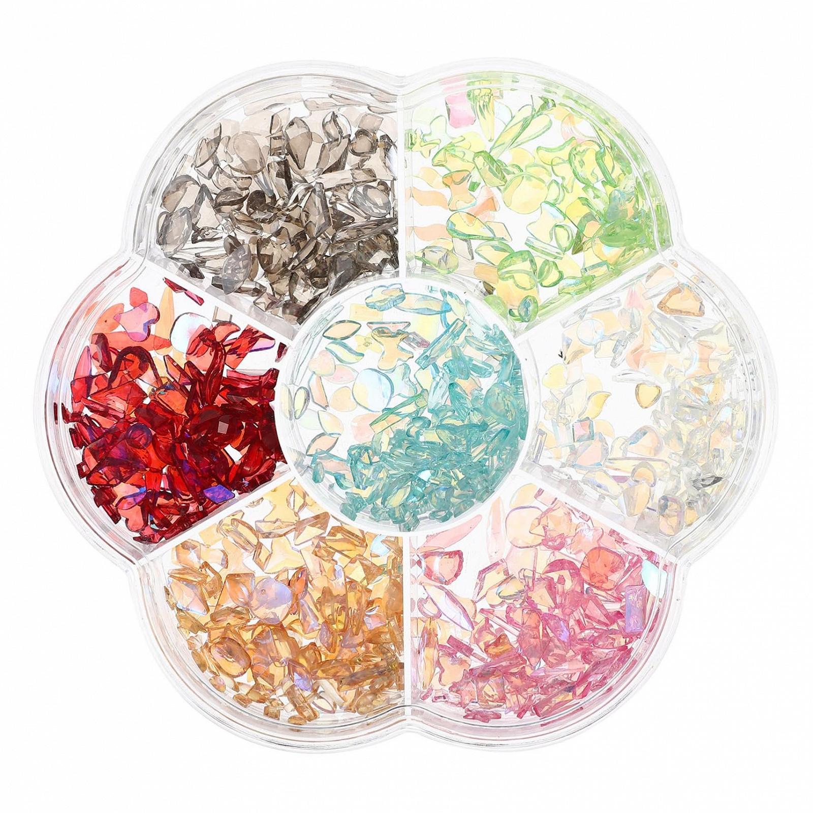 Стрази для нігтів 500 шт, плоска задня частина, кристали з смоли, 13 кольорів, фото №1