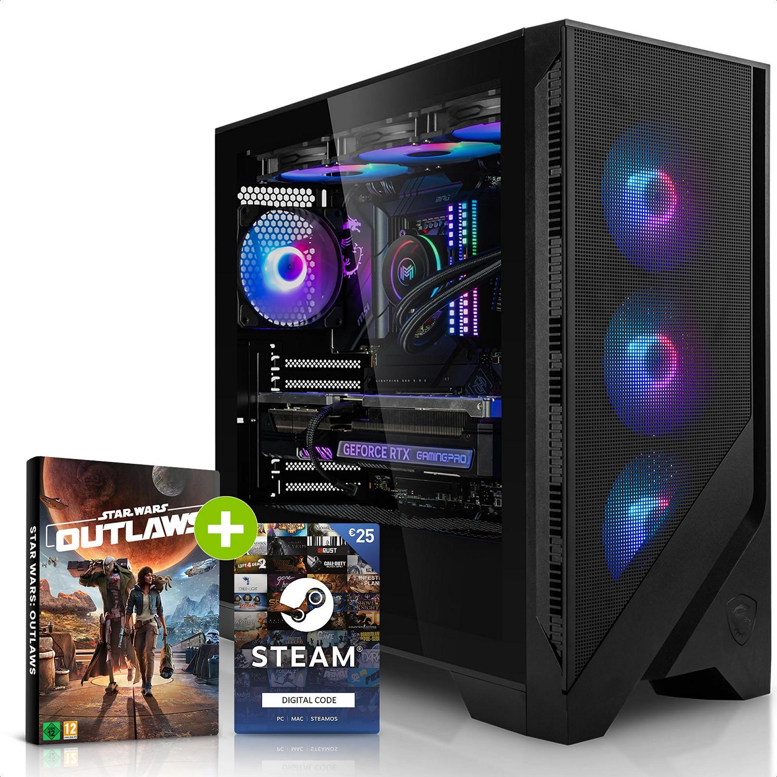 Ігровий ПК Megaport MSI Ventus X2 GeForce RTX4070 Super 12GB AMD Ryzen 7 8700F 32GB DDR5 6000 RAM 1TB M.2 MSi Spatium SSD MSI PRO B650M-B WLAN, фото №1