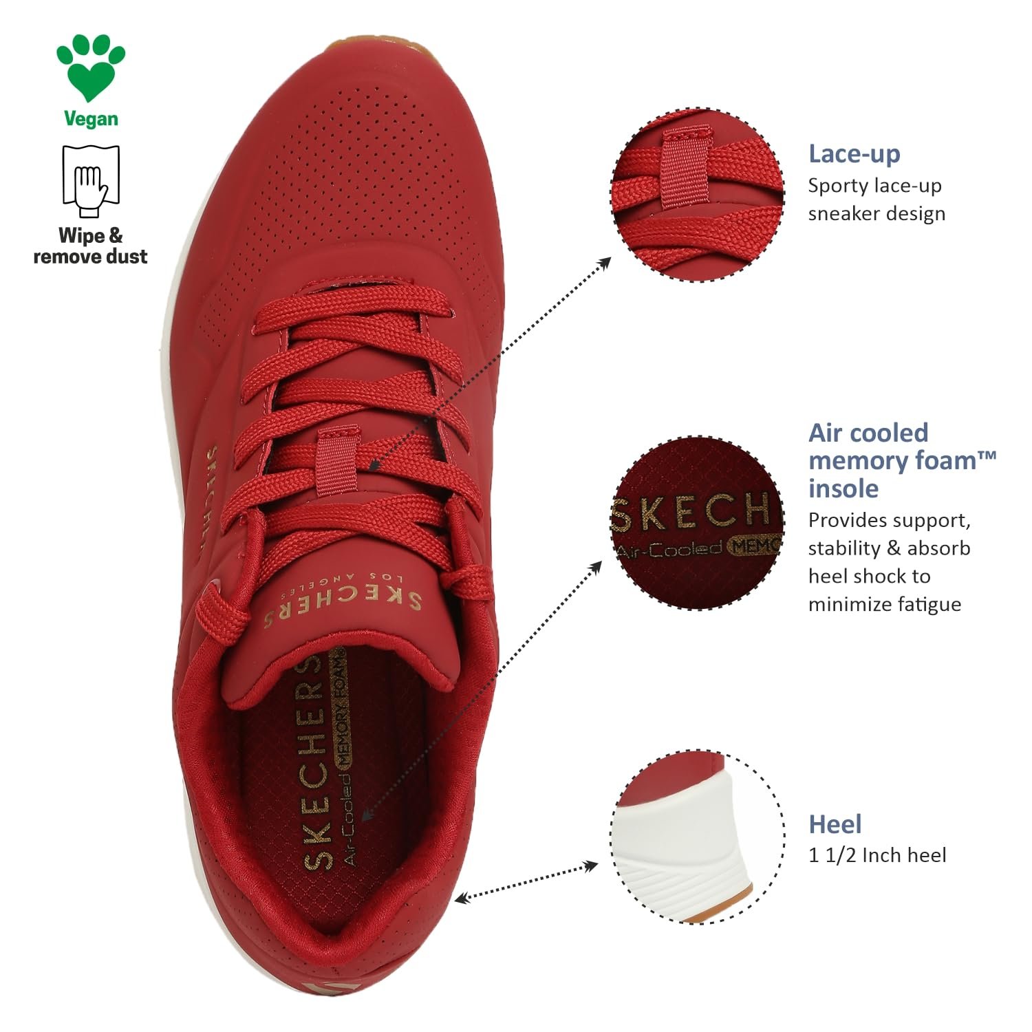 Кросівки жіночі Skechers UNO Stand On Air, фото №5