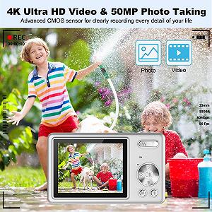 Цифровой Фотоаппарат 50MP 4K с картой SD 32GB, 16X Цифровой Зум, Аккумуляторная Батарея synthetic.ua - Фото 1