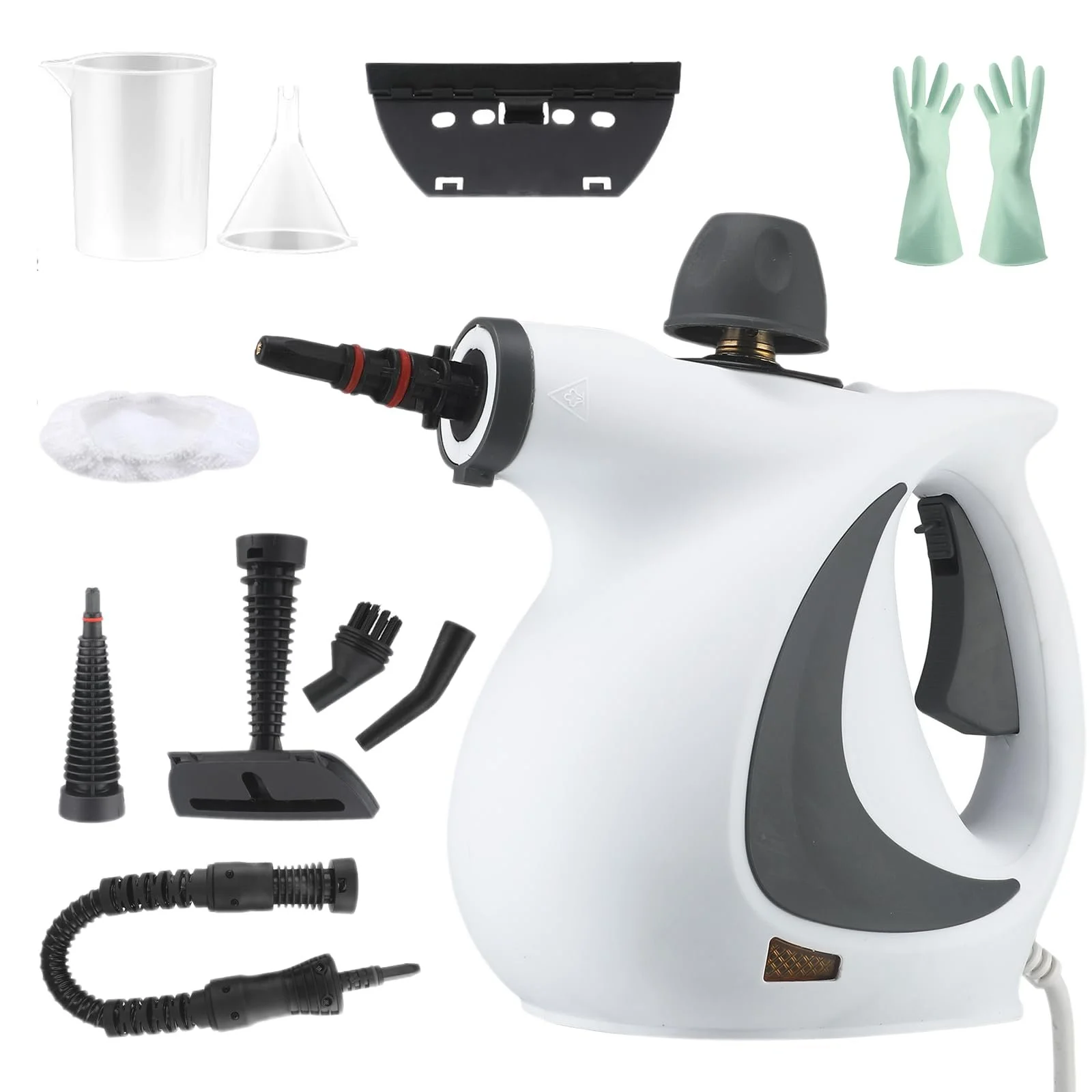 Ручний портативний пароочисник Red Hut 3,2 бар 1050 Вт 250 мл 2,9 м 9 насадок, фото №1 Ручний портативний пароочисник Red Hut 3,2 бар 1050 Вт 250 мл 2,9 м 9 насадок, фото №1