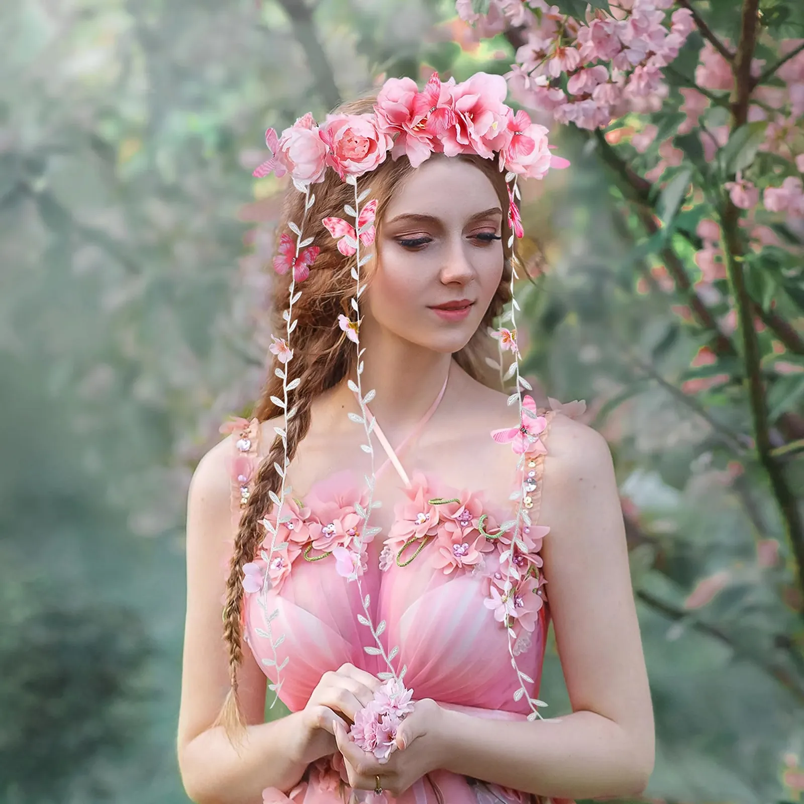 Вінок для волосся Квітка Рожевий, фото №3 Вінок для волосся Квітка Рожевий, фото №3