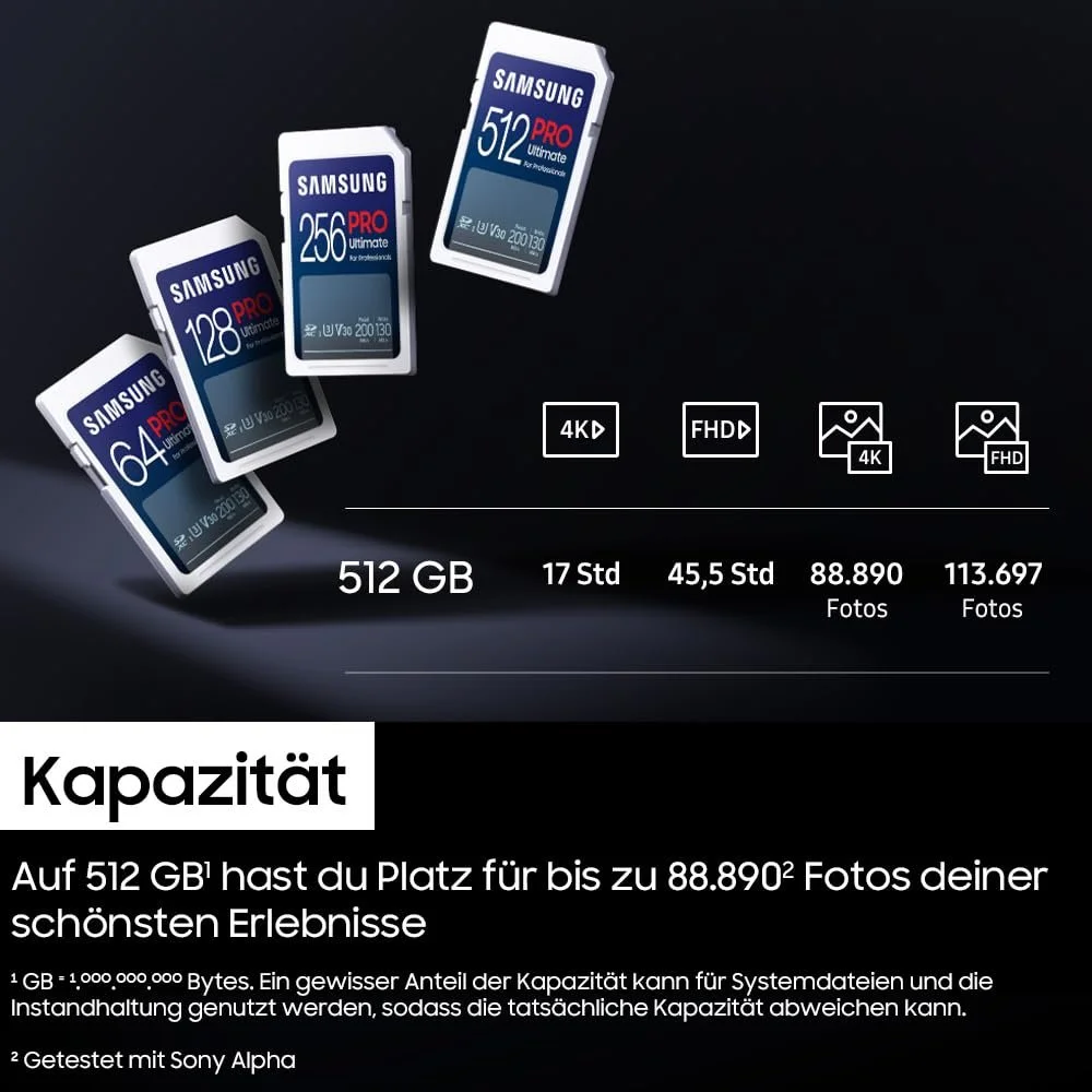 Карта памяти SD Samsung PRO Ultimate 256GB UHS-I U3 до 200 MB/s Чтение 130 MB/s Запись, фото №5 Карта памяти SD Samsung PRO Ultimate 256GB UHS-I U3 до 200 MB/s Чтение 130 MB/s Запись, фото №5
