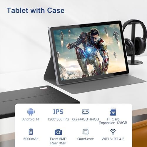 Планшет 10.1" Tibuta SmartPad A10 2+2/64Gb 4 ядер Android 13 5000 mAh Черный, фото №2