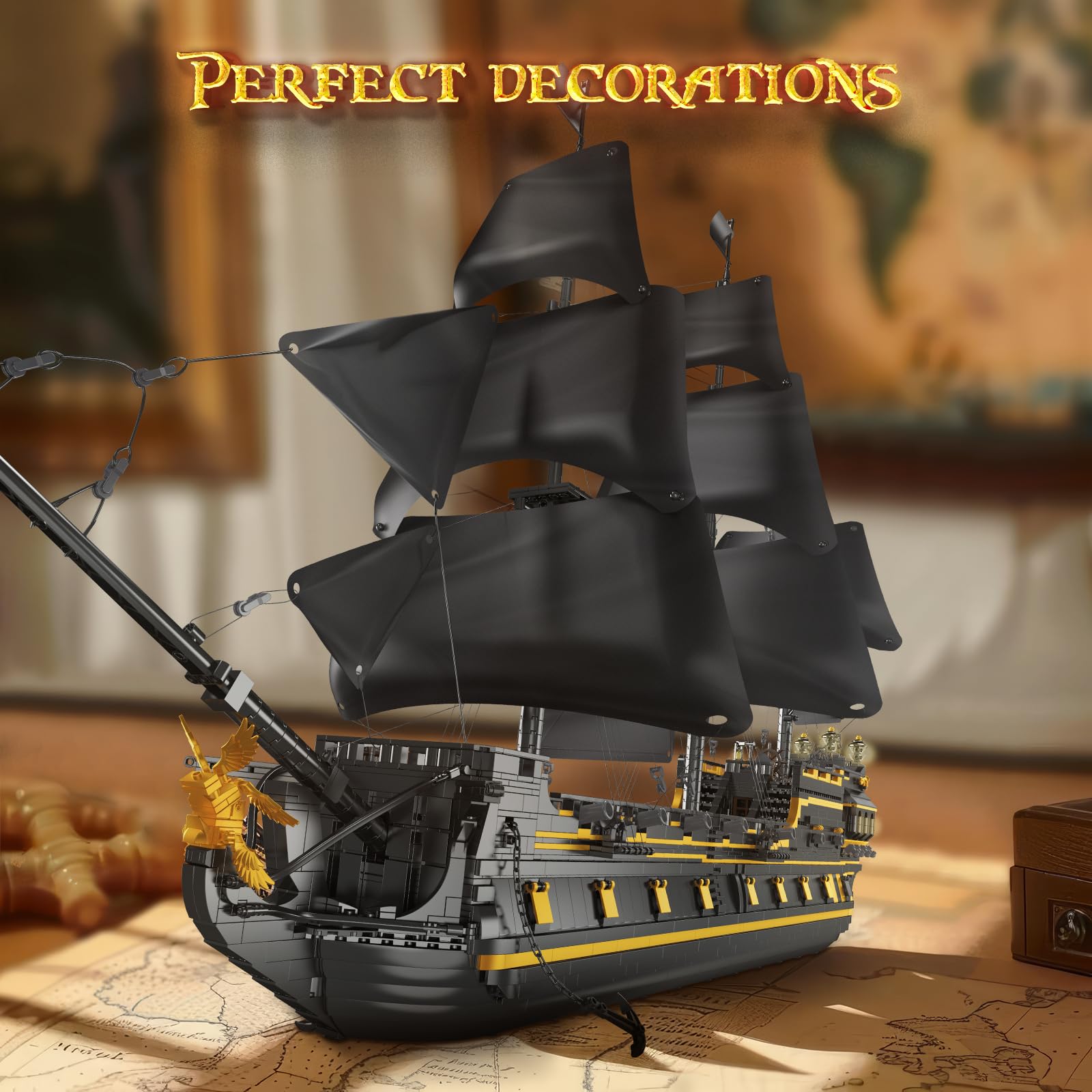 Конструктор Ixdregan Black Pearl Pirate Ship 5266 деталей черный, фото №6 Конструктор Ixdregan Black Pearl Pirate Ship 5266 деталей черный, фото №6