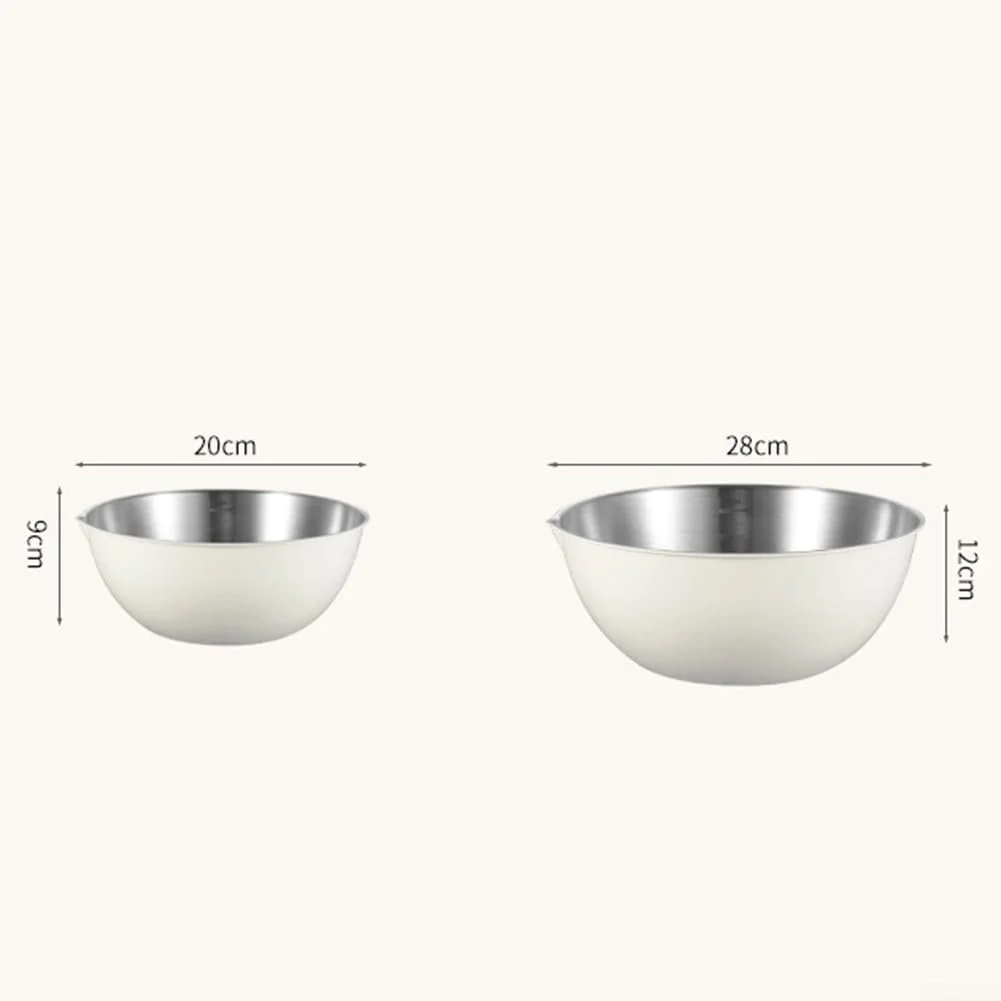 Миска для смешивания 304 Edelstahl 20 см 28 см White, фото №8