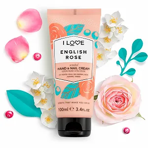 Крем для рук и ногтей I Love Signature English Rose Омолаживающий с маслом ши и органическим кокосовым маслом 100 мл synthetic.ua - Фото 1