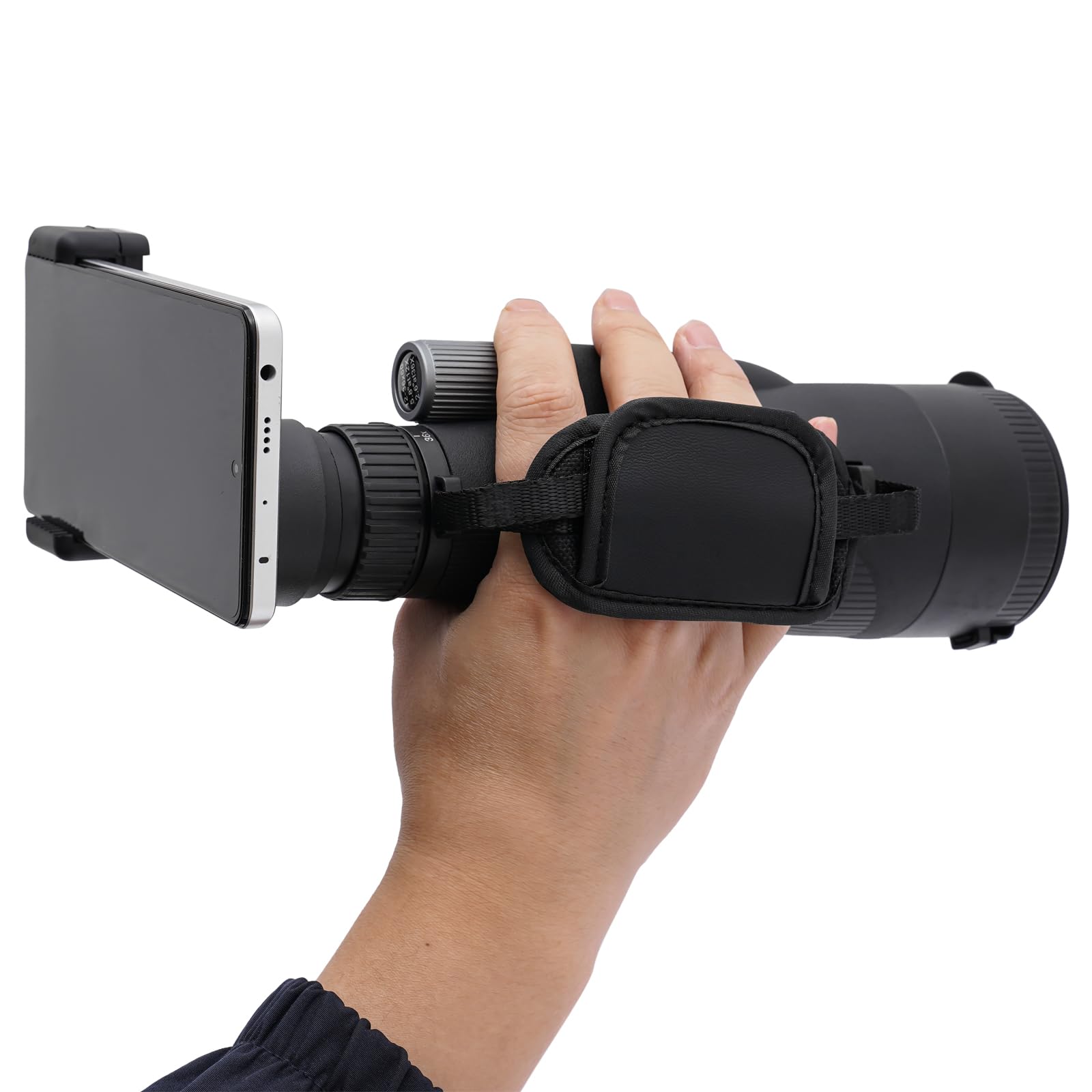 Монокулярний телескоп 12-36x60 з тримачем для штатива чорний, фото №4