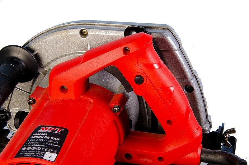 Пила циркулярна MPT PROFI 2200 Вт 235х25.4 мм 4500 об/хв пропил 85 45-90° аксесуари 2 шт MCS2303, фото №8
