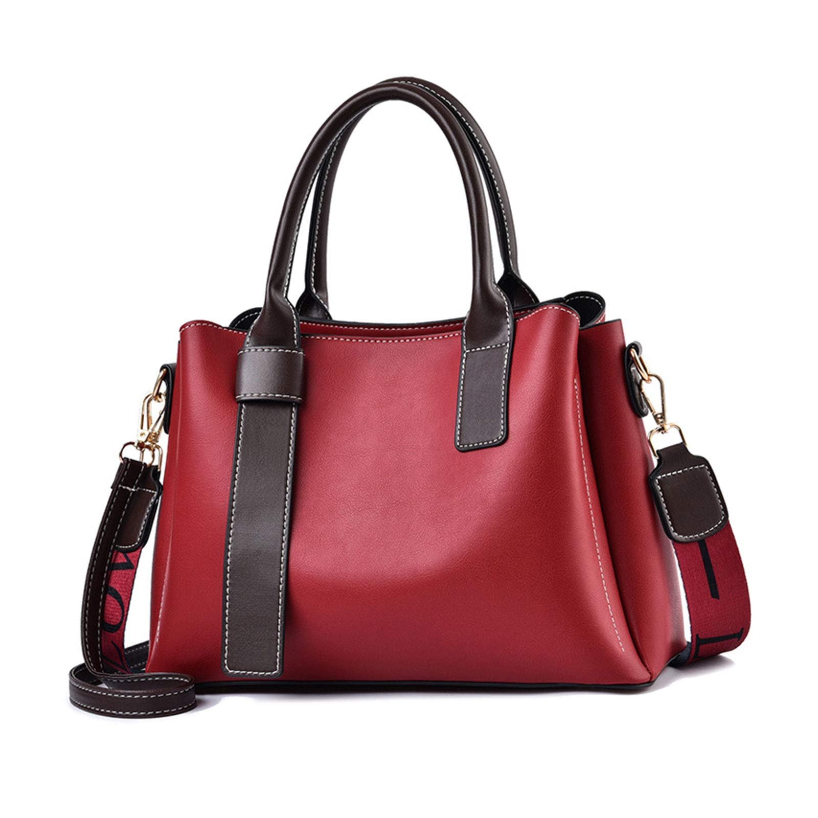 Сумка с ручкой сверху NICOLE & DORIS Элегантная, с несколькими карманами, красное вино, фото №1