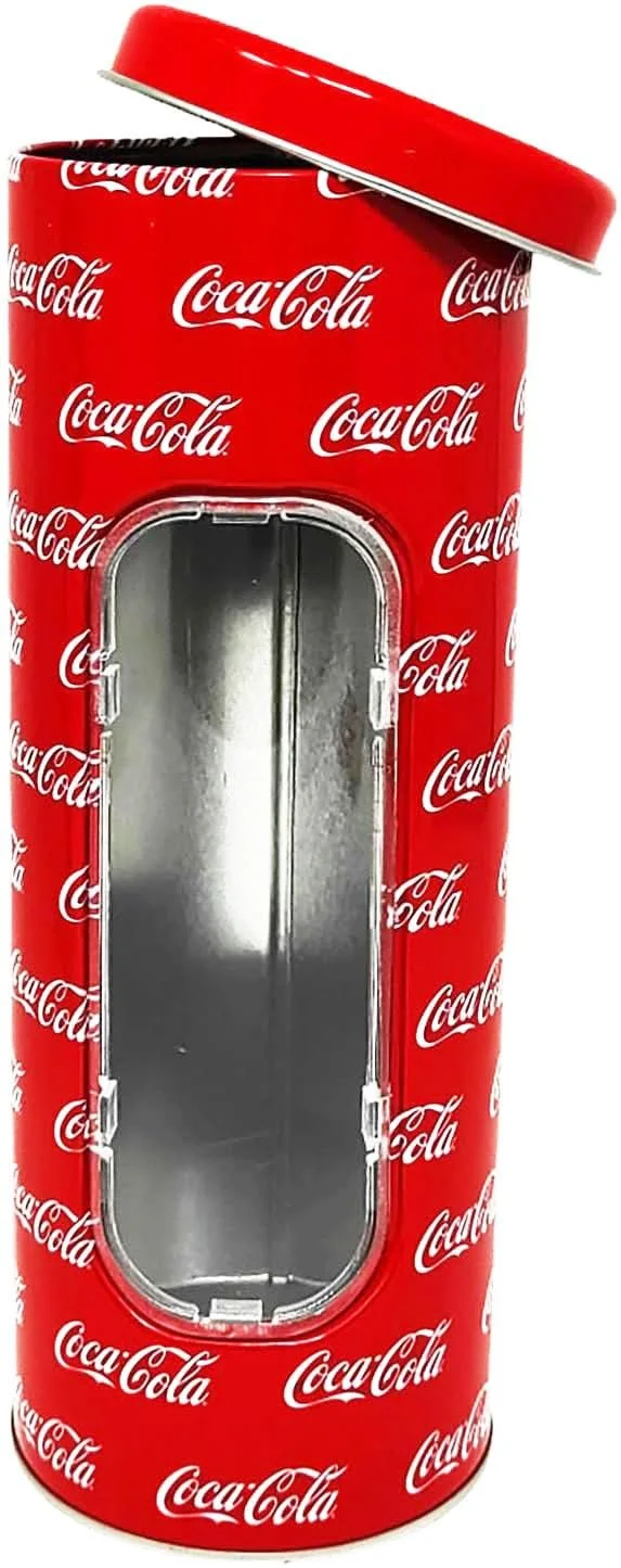 Копилка и держатель для соломинок Coca Cola жестяная 23 x 8,5 см Красная, фото №2