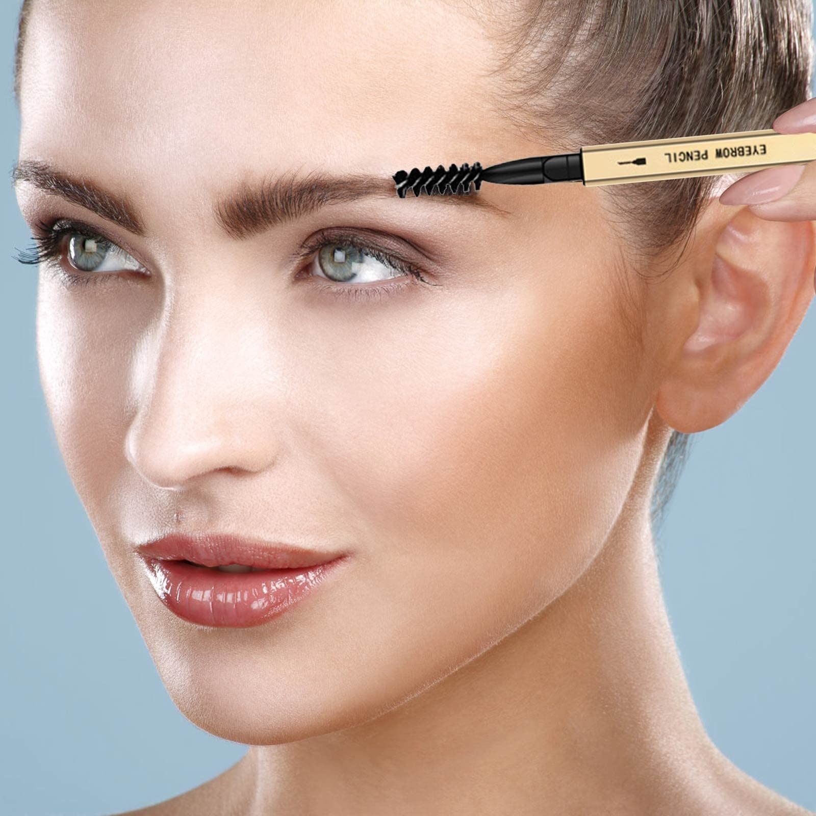 Олівець для брів Men Waterproof Eyebrow Pencil Ultra Slim Black, фото №7