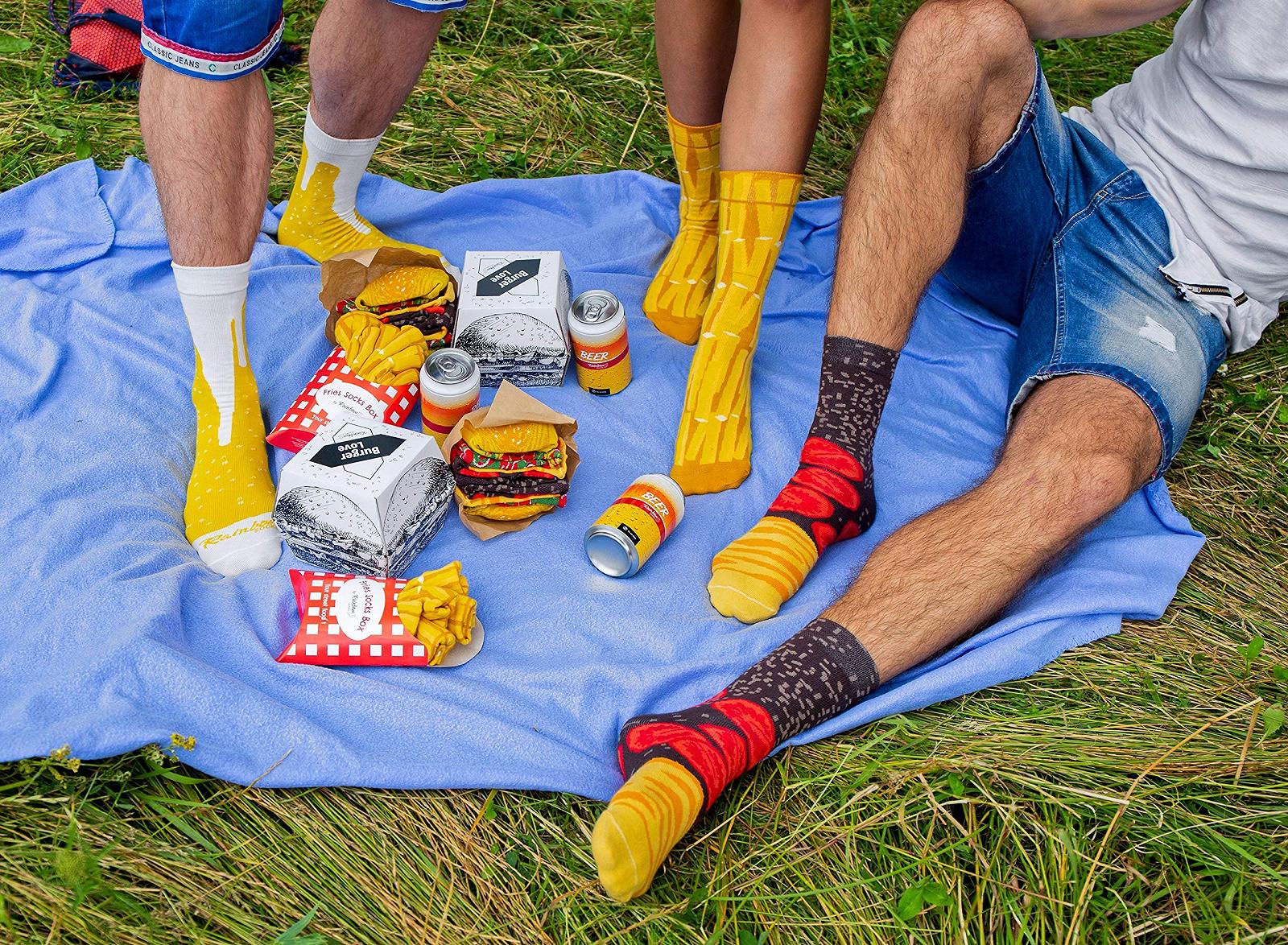 Шкарпетки Rainbow - Жіночі Чоловічі Смішні Шкарпетки з Їжею Подарунковий Набір - 5 Пар, фото №6