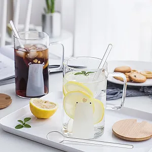 Набор стеклянных ложек 6 шт, Кухонный инструмент, Чайная ложка, Ложка для эспрессо, Мерная ложка, Стеклянные палочки для перемешивания, Ложка для холодного чая, Ложка с длинной ручкой, Ложка для смешивания напитков, Ложка для меда, Стеклянная ложка для содовой воды и известкового налета synthetic.ua - Фото 1