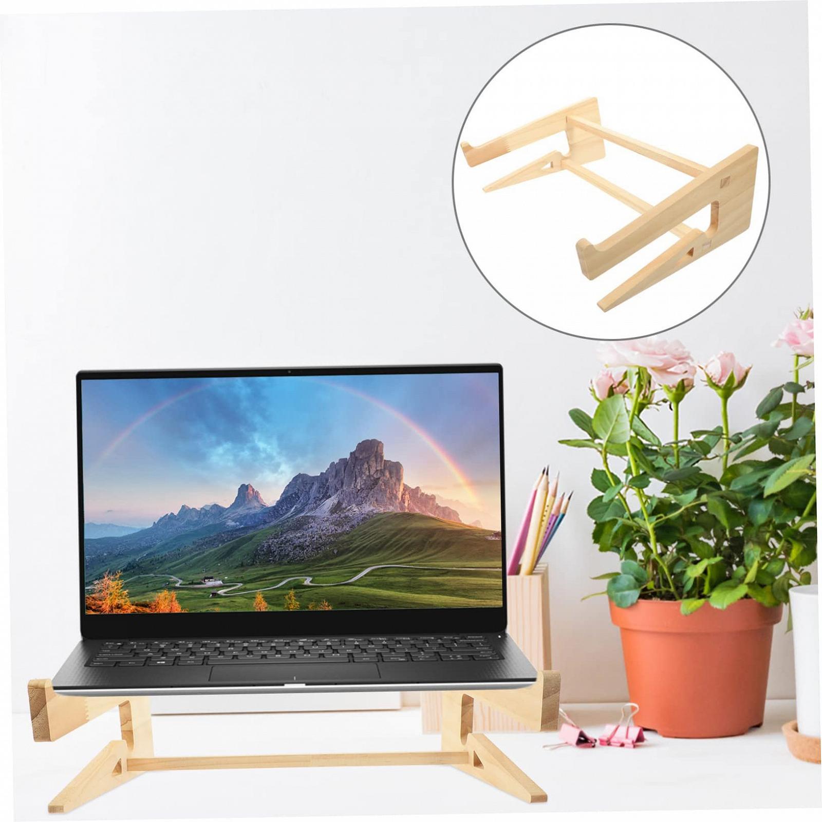 Підставка для ноутбука дерев'яна портативна Gadpiparty 14.8-17.6 дюймів, фото №3