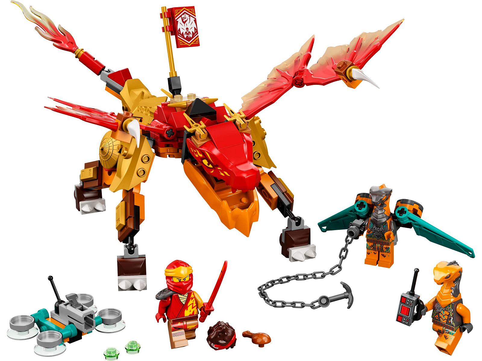 Набор Lego Ninjago Кая Огненный дракон EVO 71762 + Ninjago Ллойда Ниндзя-Мех 71757 для детей от 6 лет, фото №4