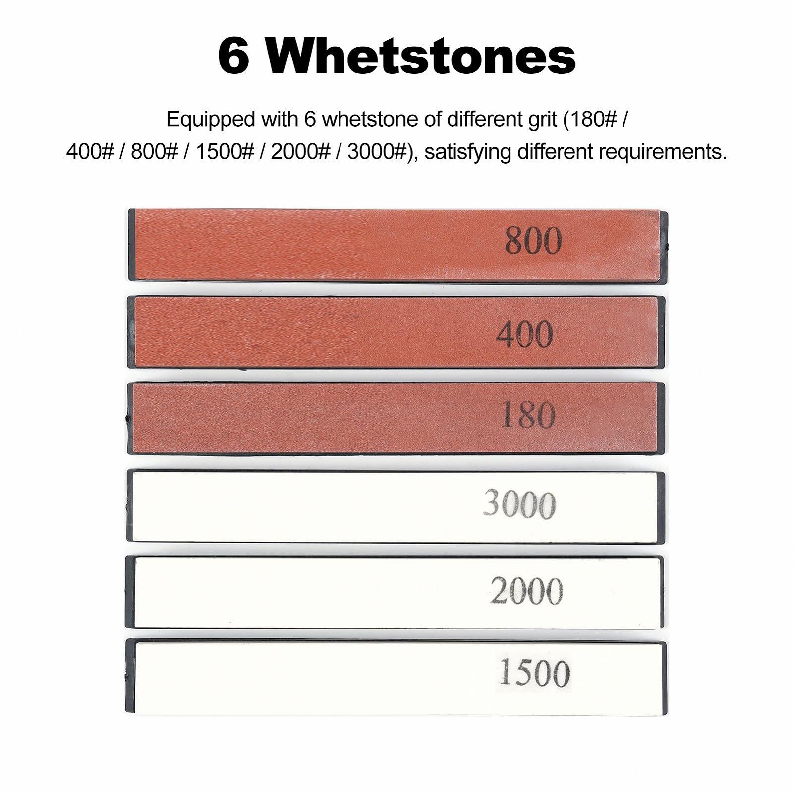 Точило для ножів ручна система заточування з 6 каменями та затискачем фіксованого кута 360 градусів 180 градусів фліп, фото №5 Точило для ножів ручна система заточування з 6 каменями та затискачем фіксованого кута 360 градусів 180 градусів фліп, фото №5