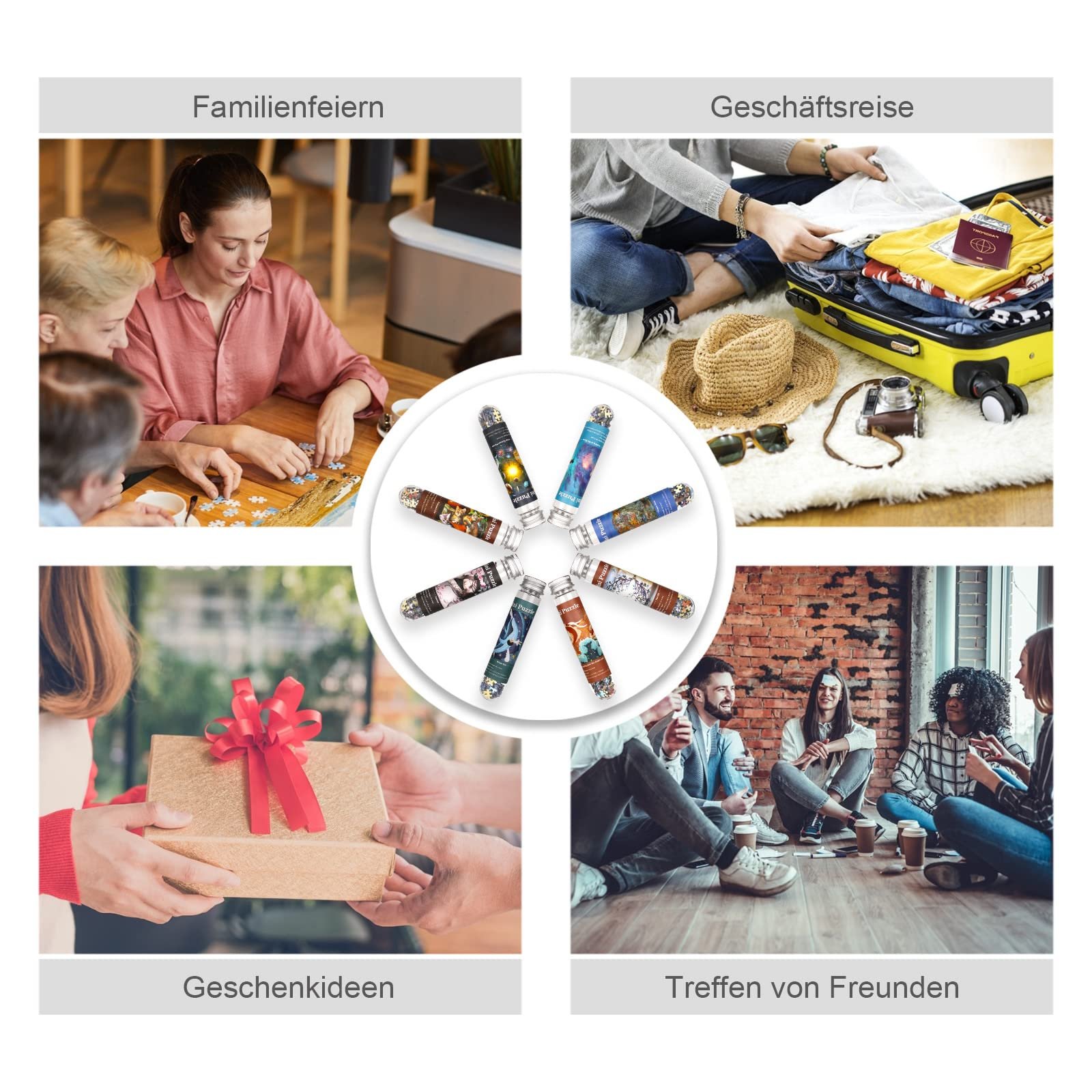 Набір міні-пазлів Micro Puzzle 8 шт. 234 елементи у пробірках, фото №5 Набір міні-пазлів Micro Puzzle 8 шт. 234 елементи у пробірках, фото №5