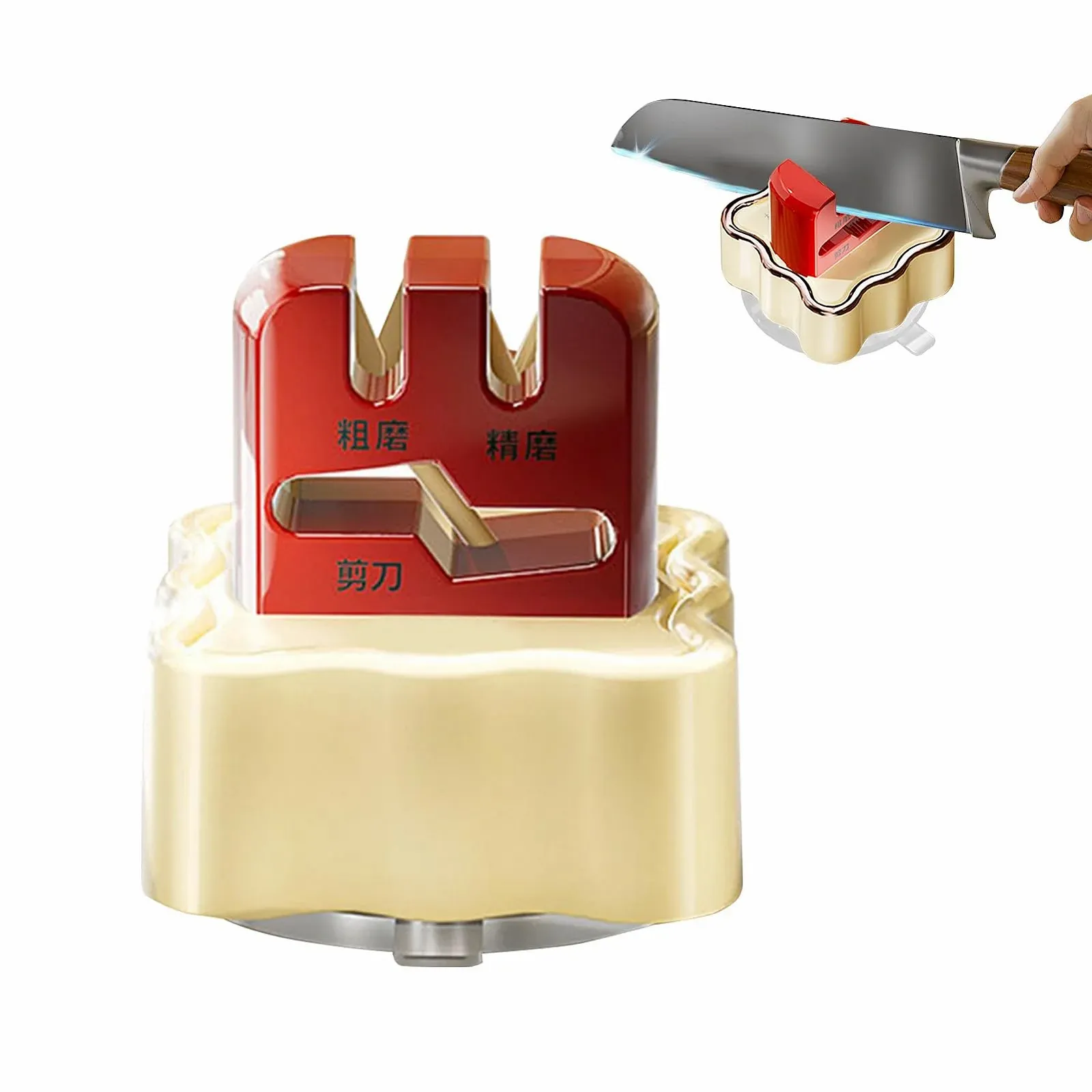 Точилка для ножиць та кухонних ножів з вакуумною основою для швидкого полірування, фото №9