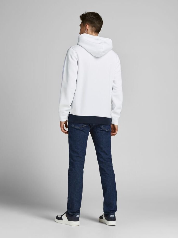 Світшот JJEURBAN BLOCKING SWEAT HOOD NOOS 12190441-White Jack&Jones  XXL, фото №2