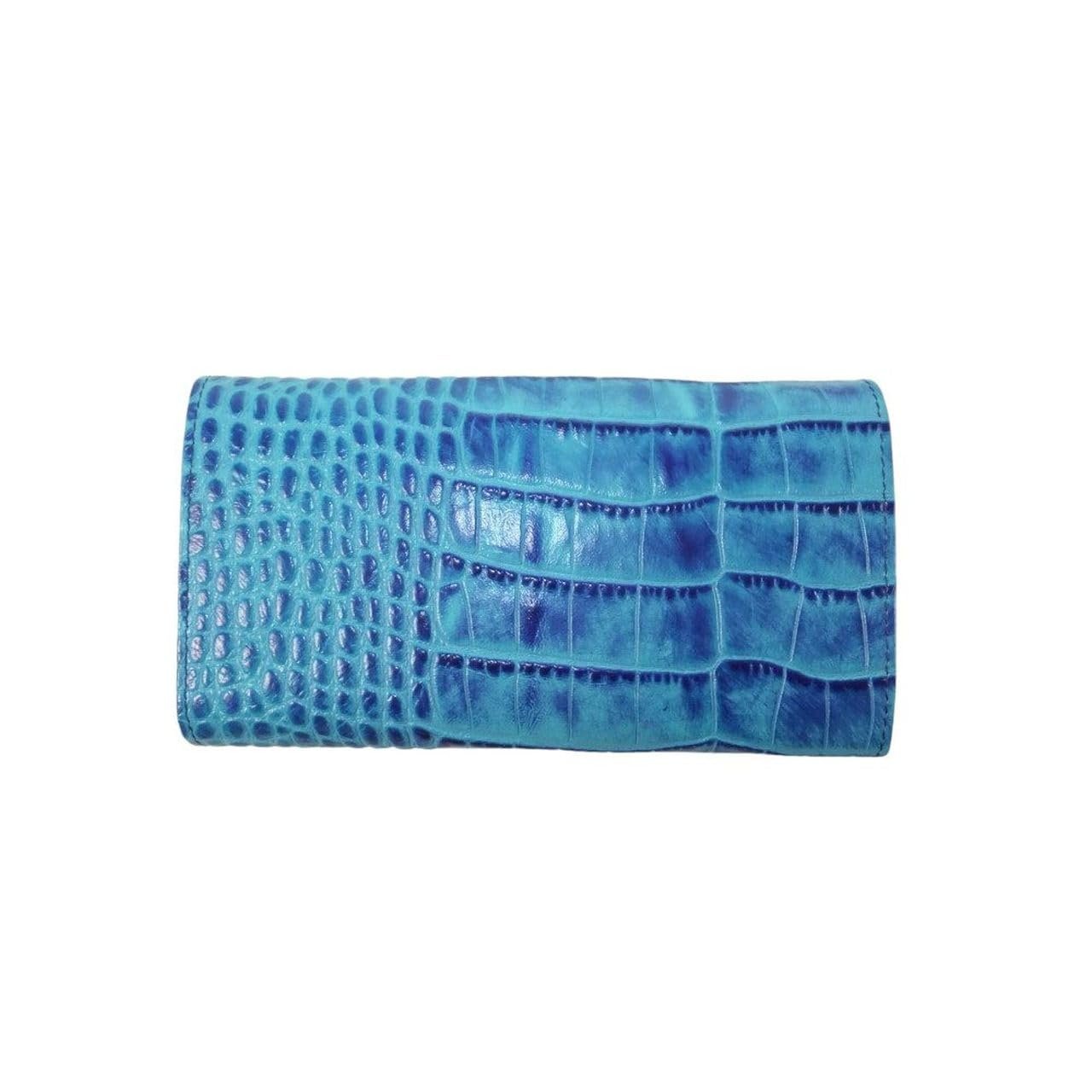 Гаманець Великий déqua Unique G9 Crocodile Turquoise, фото №2