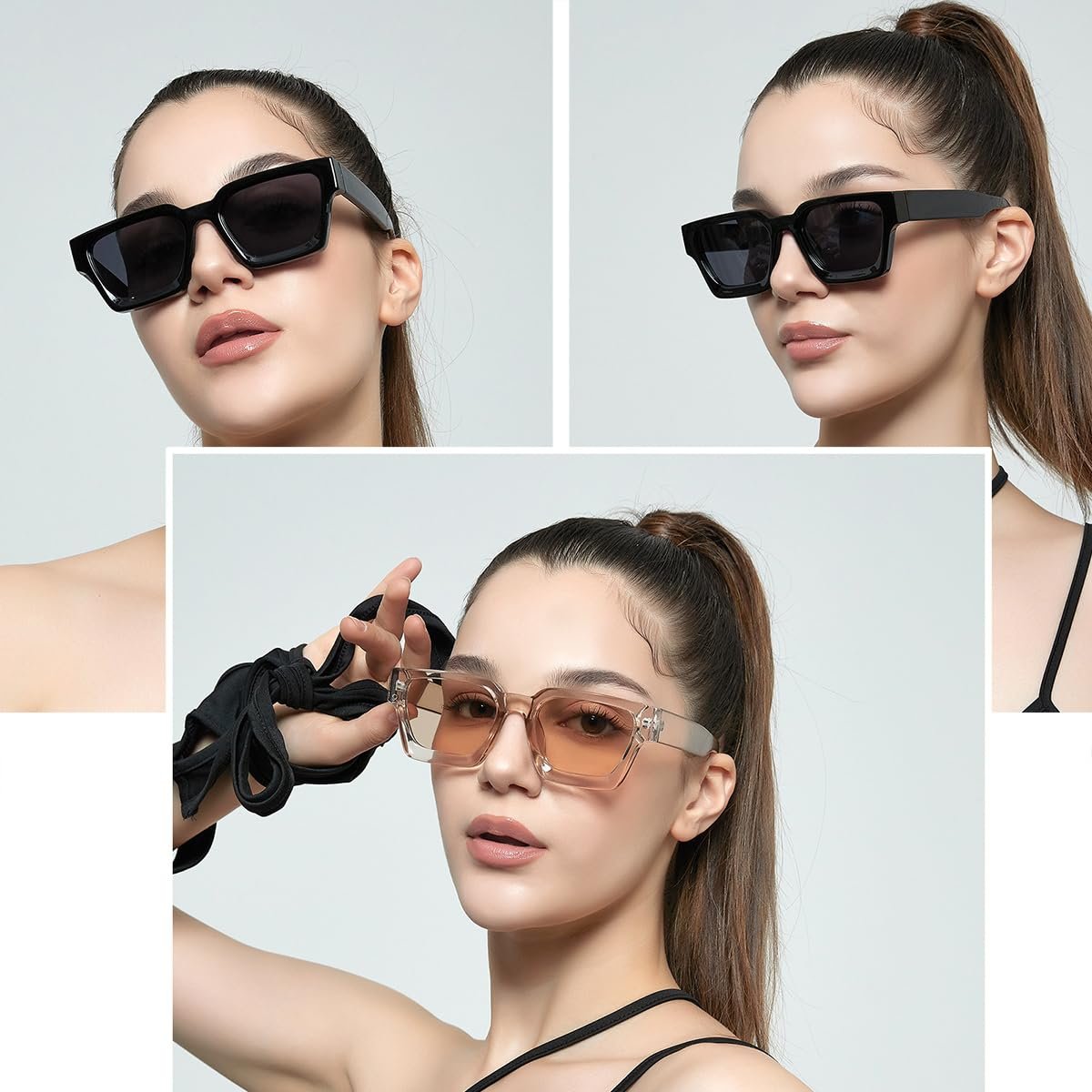 Сонцезахисні окуляри Прямокутні Ретро XITUADDA Квадратні Класичні UV400, фото №7