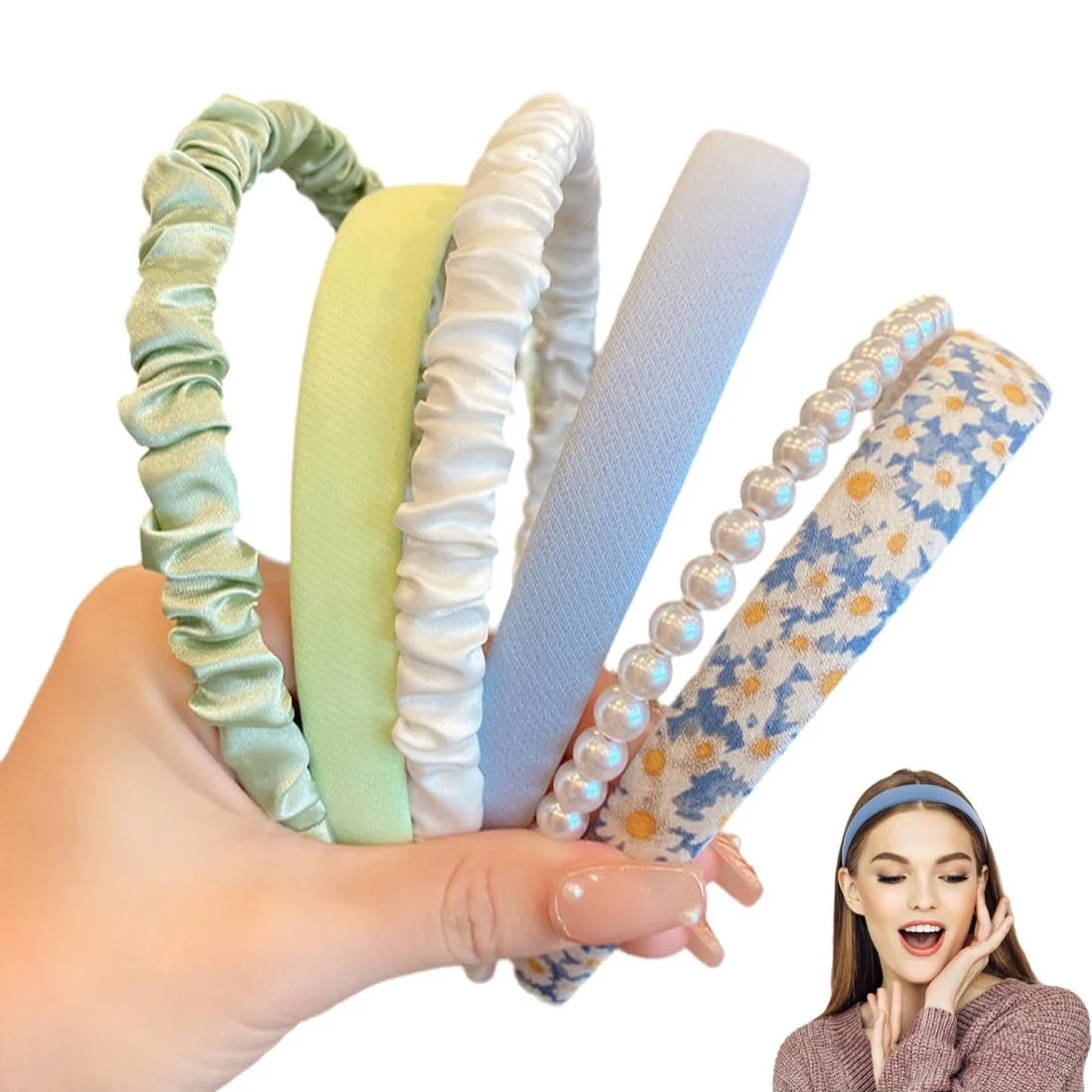 Набор жемчужных обручей для волос., фото №1