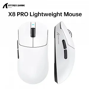 Купити Миша Attack Shark X8 Pro PAW3950Pro 40000DPI 700IPS 60G 8000Hz White - Фото 1 Миша Attack Shark X8 Pro PAW3950Pro 40000DPI 700IPS 60G 8000Hz White - Фото 1