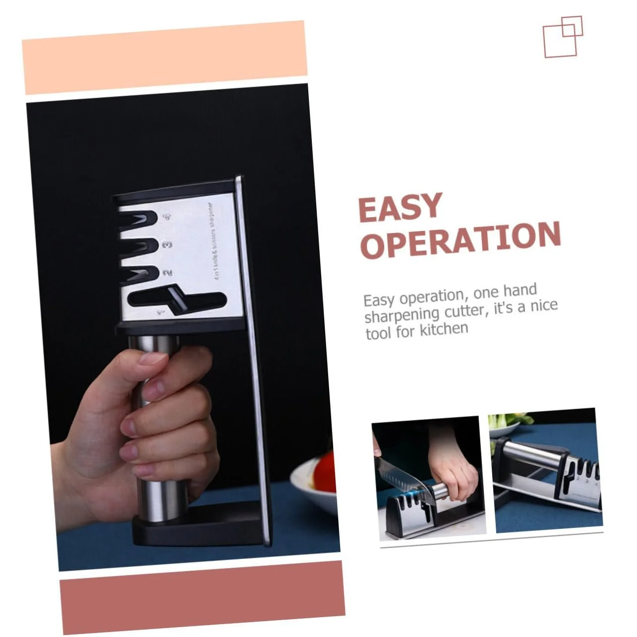 Ручная точилка для ножей и ножниц эргономичная антискользящая, фото №9