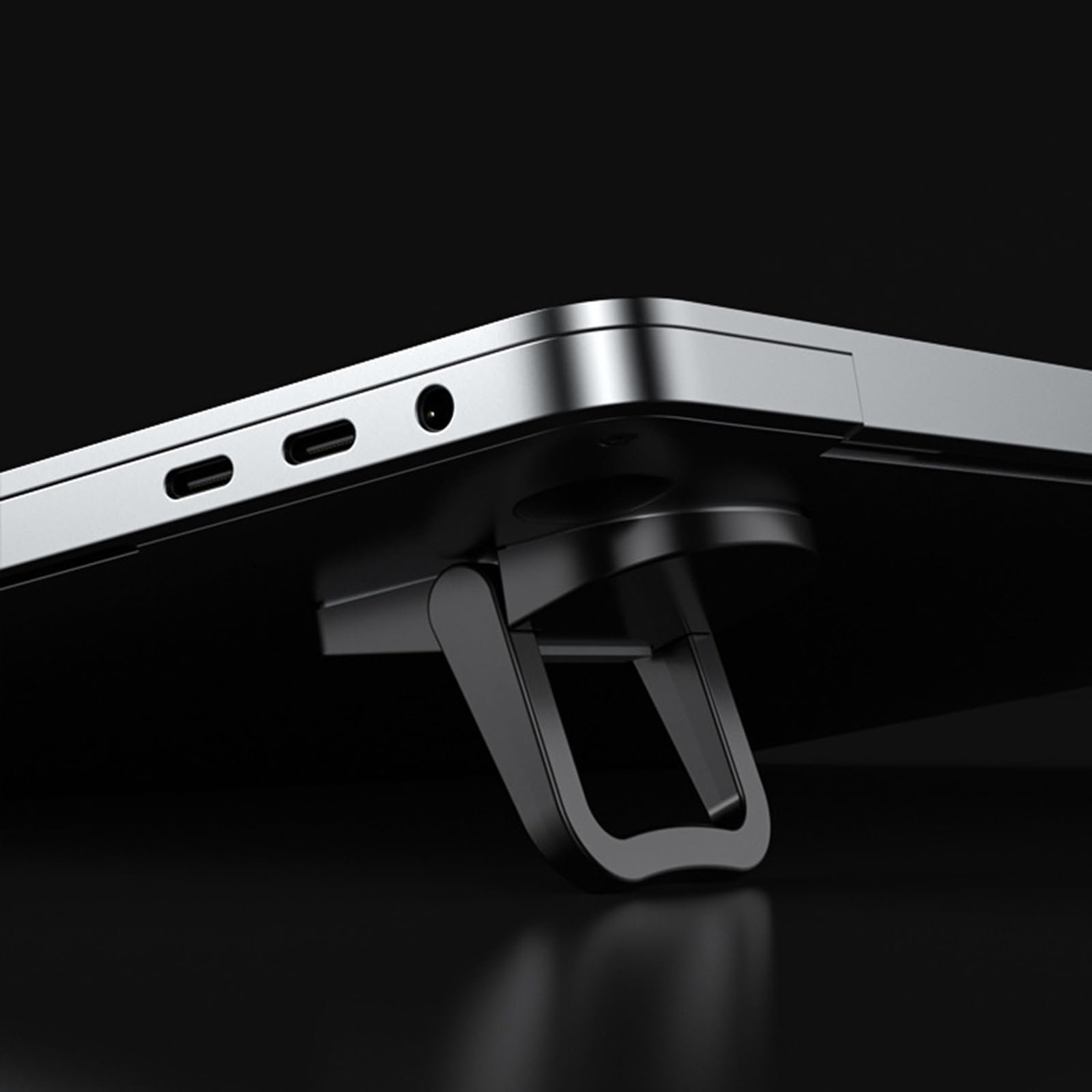 Підставка для ноутбука портативна алюмінієва складна регульована по висоті, фото №4