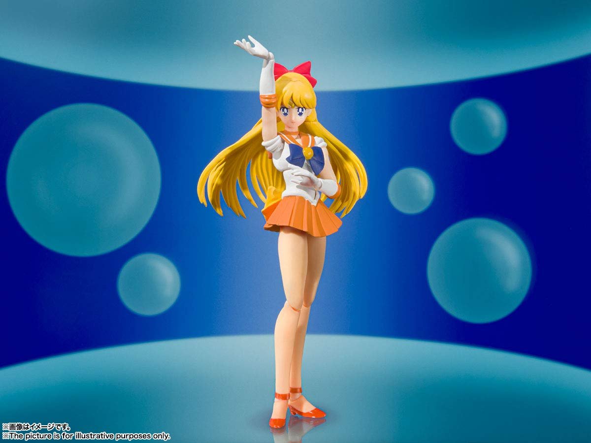 Фигурка Bandai S.H. Figuarts Sailor Moon Sailor Venus Animation Colour Edition Artemis 14 см, фото №8