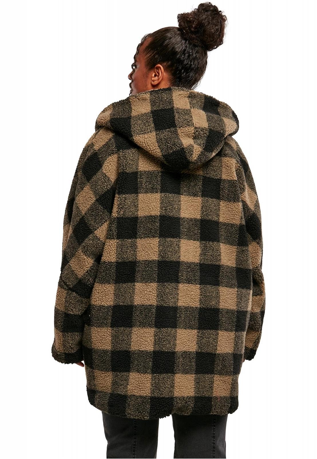 Куртка Sherpa Urban Classics Oversized с капюшоном в клетку, фото №4 Куртка Sherpa Urban Classics Oversized с капюшоном в клетку, фото №4