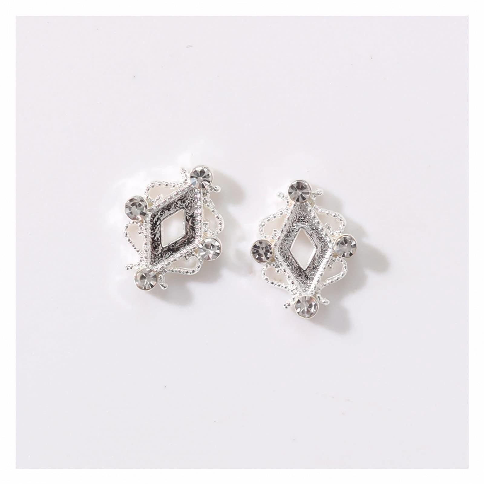 Шарми для нігтів Квадрат Yaogijie 3D, металеві, золотисті, 100 шт, фото №1